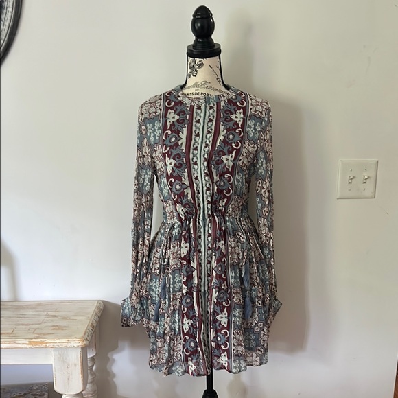 Carolina K Josefina Boho Patterned Short Dress Women's size S - Picture 3 of 10